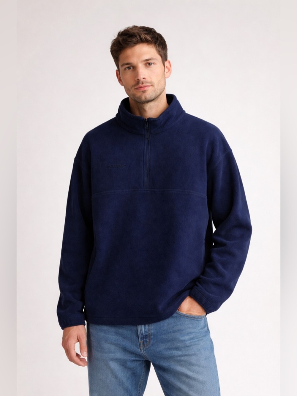 Columbia Navy Half-Zip Fleece Pullover sweatshirt men’s XL